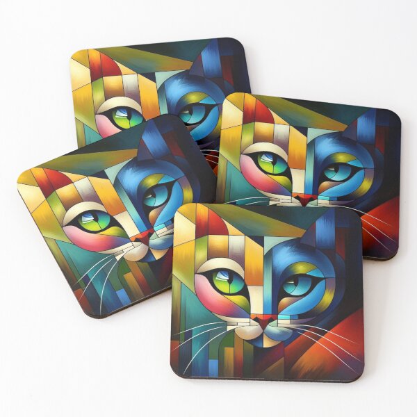 Item preview, Geometric Prism Cat Portrait designed and sold by Pukisdaizi.