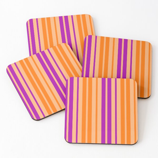Item preview, Orange Purple Stripes On Orange Pattern Design  designed and sold by PatternTitan.