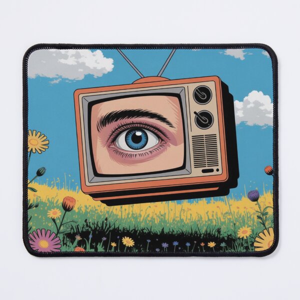 Item preview, Weirdcore TV Dreamscape - Surreal Eye in the Meadow designed and sold by Pukisdaizi.