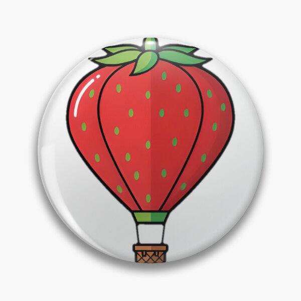 Item preview, Giant Strawberry Hot Air Balloon Icon designed and sold by SunkenCost.
