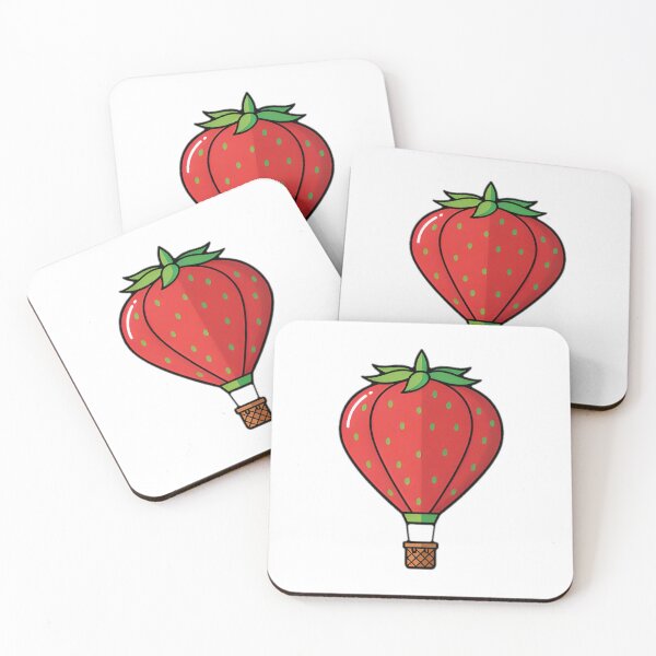Item preview, Giant Strawberry Hot Air Balloon Icon designed and sold by SunkenCost.