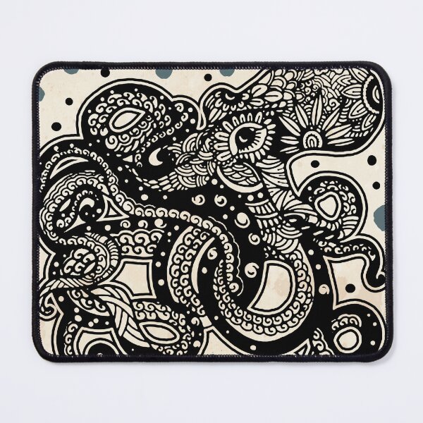 Item preview, Octopus woodcut in ink designed and sold by Captain Banjo.