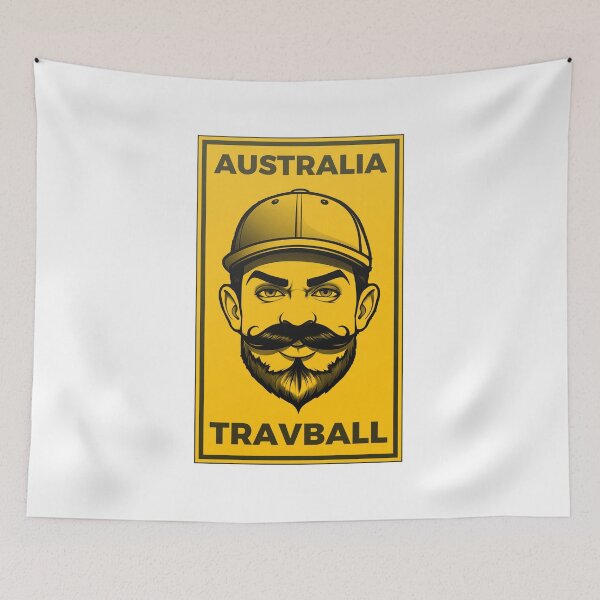 Item preview, Aussie Travball Warning Sign – Edgy Poster designed and sold by JaaGo PopLab.