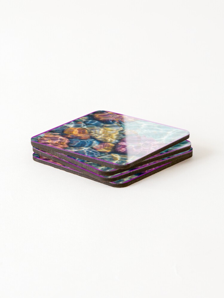 Thumbnail 4 of 5, Coasters (Set of 4), Abstract Rocks Underwater designed and sold by Tridentulus.