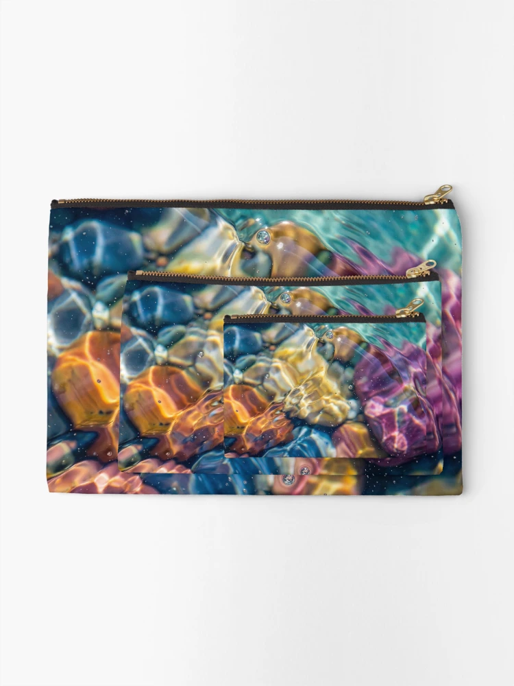 Thumbnail 2 of 4, Zipper Pouch, Abstract Rocks Underwater designed and sold by Tridentulus.