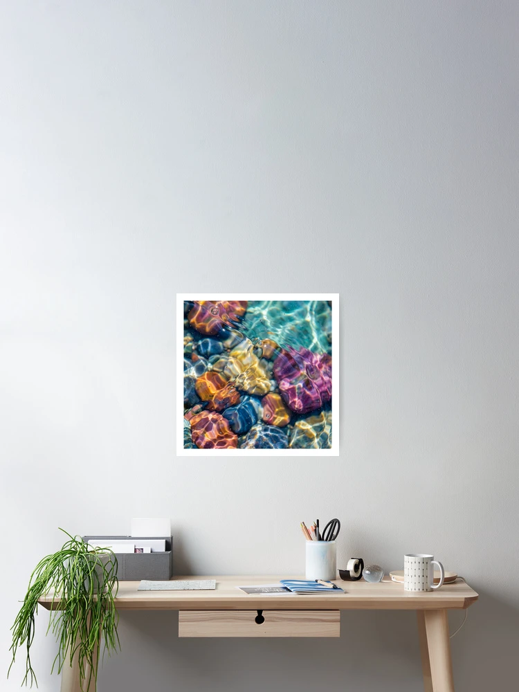 Thumbnail 2 of 3, Poster, Abstract Rocks Underwater designed and sold by Tridentulus.