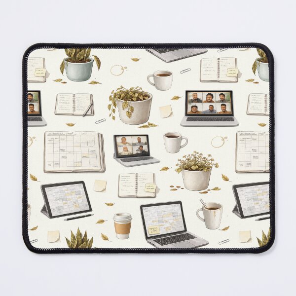 Item preview, Work from Home Burnout Humor Pattern designed and sold by SparkSpiral.