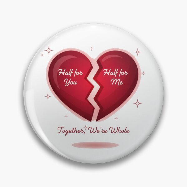 Item preview, Half for You, Half for Me | Romantic Valentine Heart Design Together We’re Whole designed and sold by Nara8.