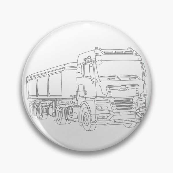 Item preview, Dump Truck Line Art Illustration designed and sold by ElceMare.