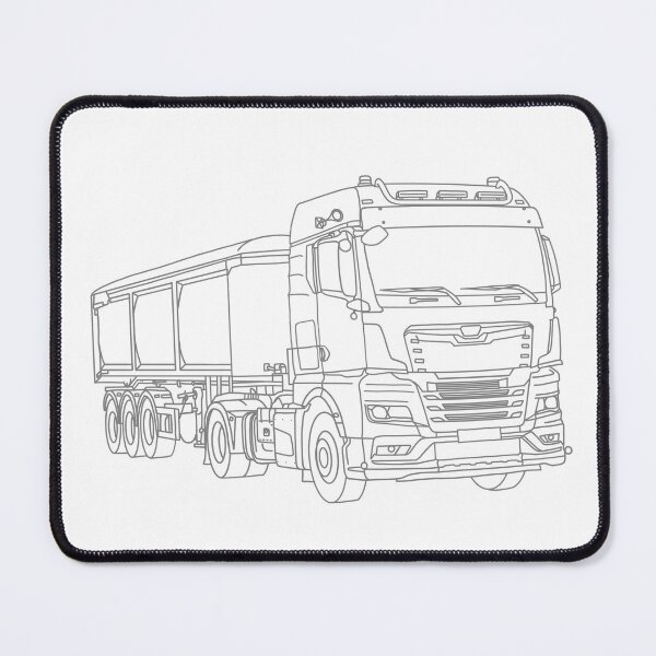 Item preview, Dump Truck Line Art Illustration designed and sold by ElceMare.