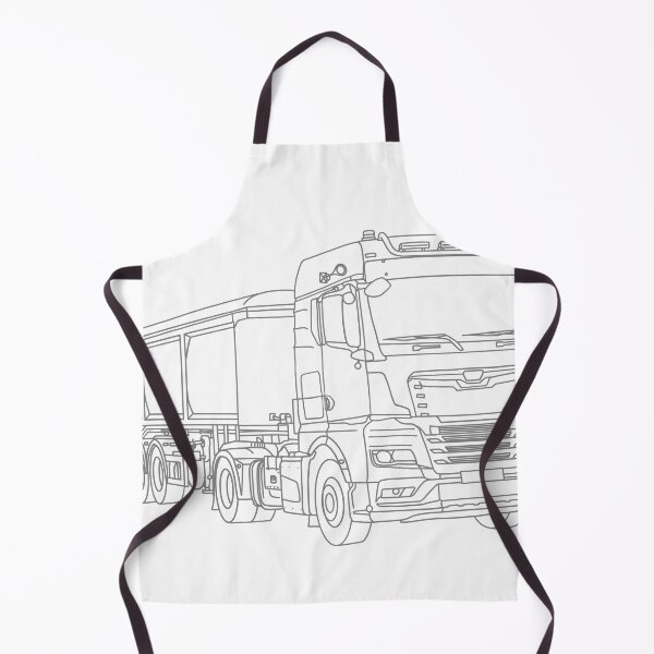 Item preview, Dump Truck Line Art Illustration designed and sold by ElceMare.