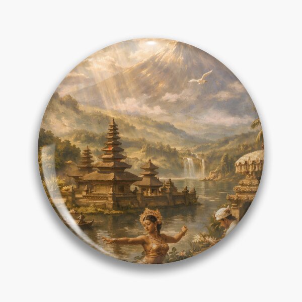 Item preview, Bali Indonesia Illustration Tropical Serenity & Cultural Elegance designed and sold by ThePainterPH.