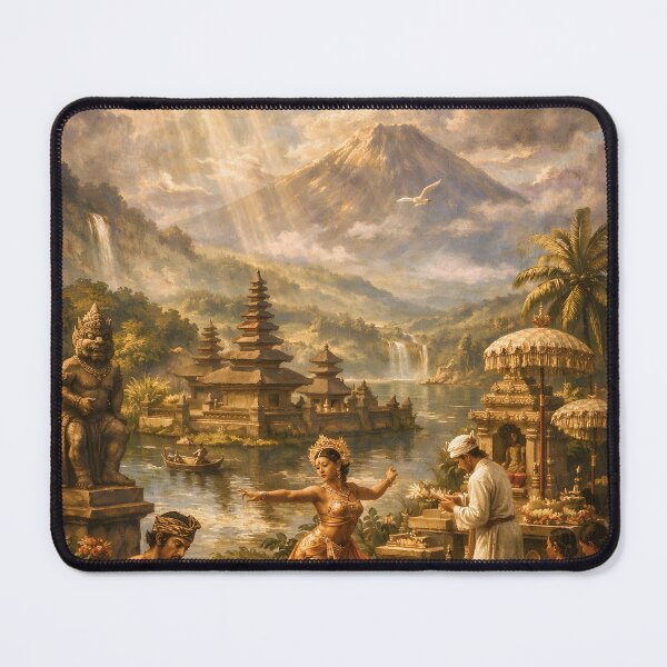 Item preview, Bali Indonesia Illustration Tropical Serenity & Cultural Elegance designed and sold by ThePainterPH.