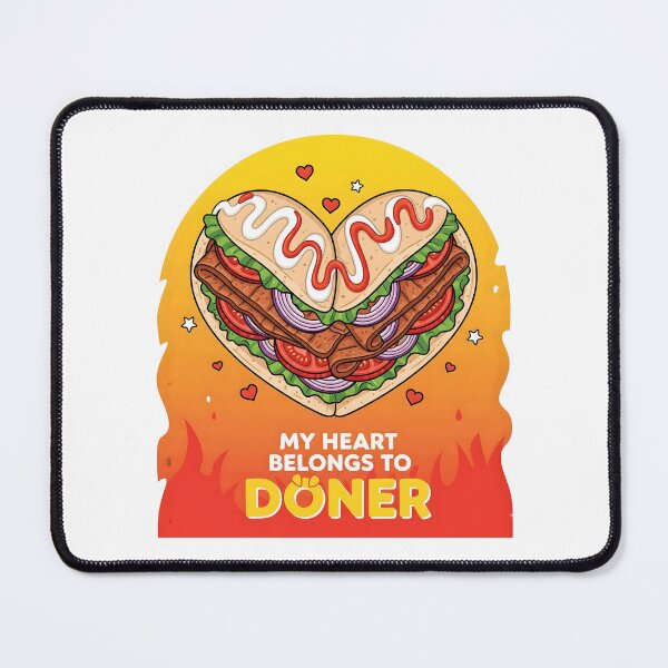 Item preview, My Heart Belongs to Döner – Funny Foodie Kebab Lover Design. designed and sold by The-T-In-Retro.
