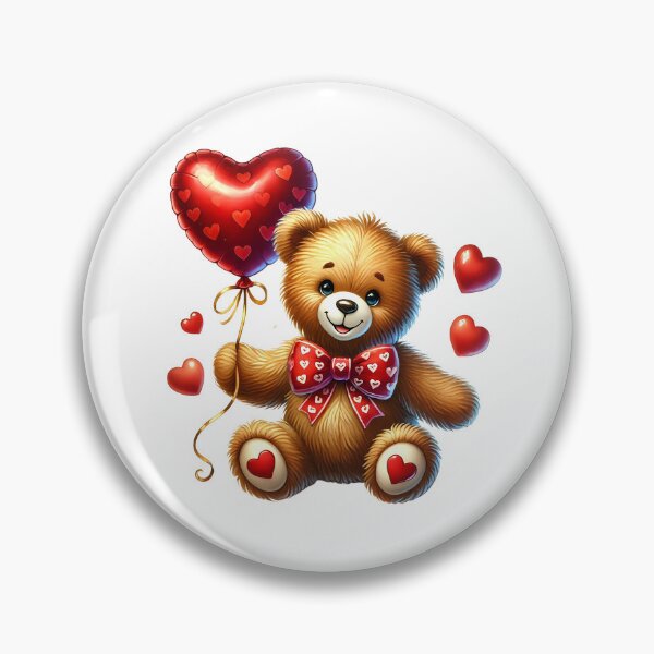 Item preview, Valentine Teddy Bear Love Heart - Romantic Rose Gift Art designed and sold by FuzionRaptor.