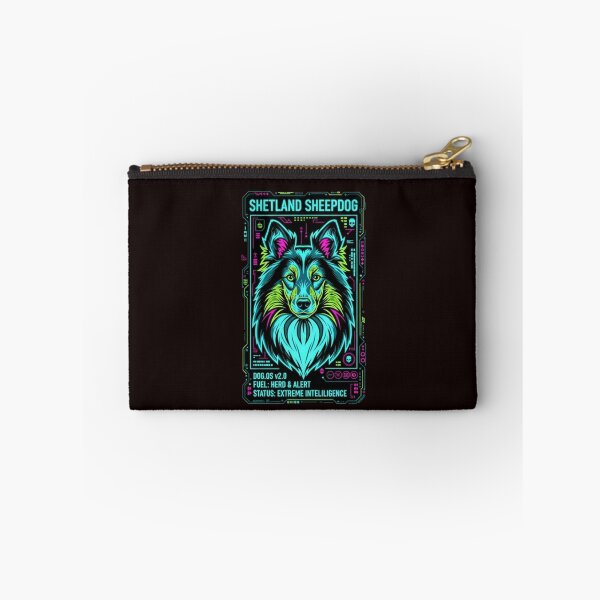 Item preview, Neon Shetland Sheepdog - Sheltie Doge OS Retro Cyberpunk  designed and sold by PrimeTime85.