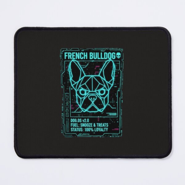 Item preview, Neon French Bulldog - Doge OS Retro Cyberpunk Edition  designed and sold by PrimeTime85.