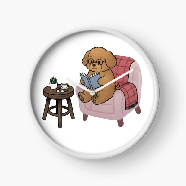 Item preview, Cozy Reading Dog Illustration | Cute Book Lover Puppy designed and sold by Senkov.