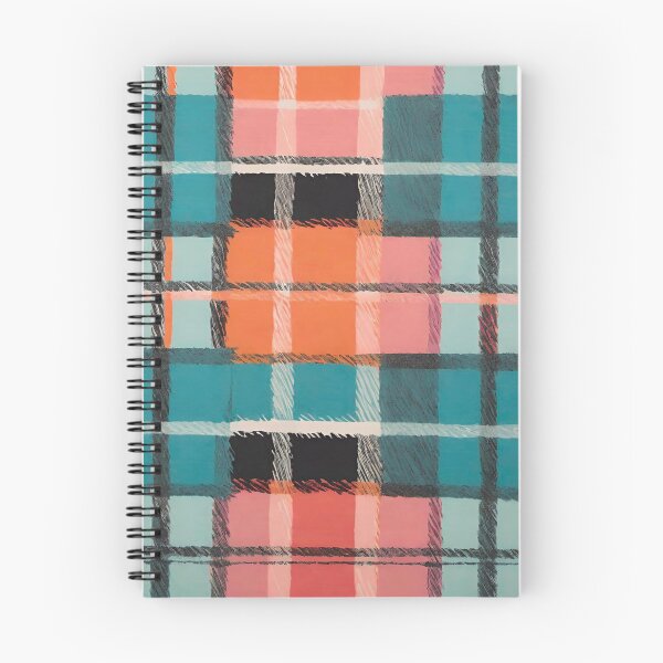 Item preview, Turquoise Ochre Pink Plaid designed and sold by WallsAlive.