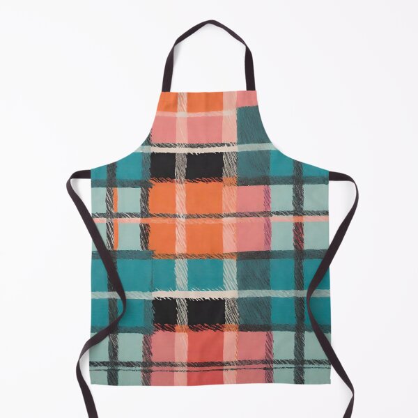 Item preview, Turquoise Ochre Pink Plaid designed and sold by WallsAlive.