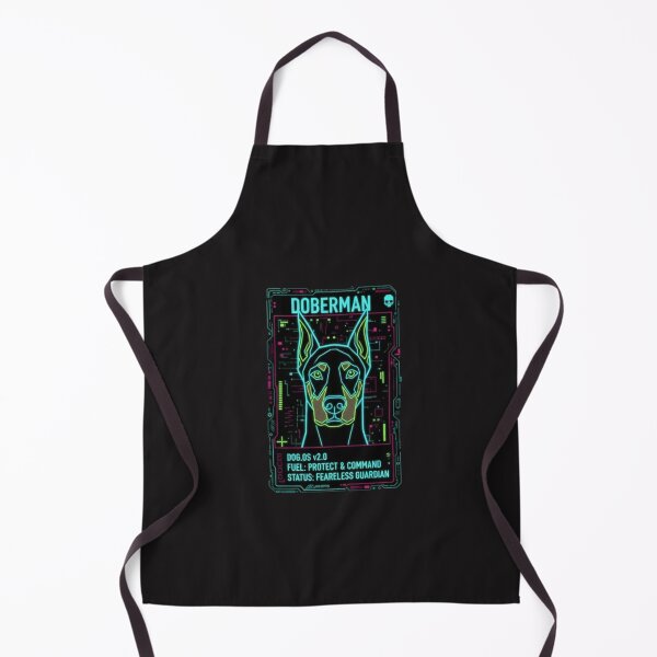 Item preview, Neon Doberman - Fearless Guardian Doge OS Retro Cyberpunk  designed and sold by PrimeTime85.
