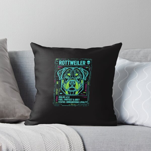 Item preview, Neon Rottweiler - Guardian Spirit Doge OS Retro Cyberpunk  designed and sold by PrimeTime85.