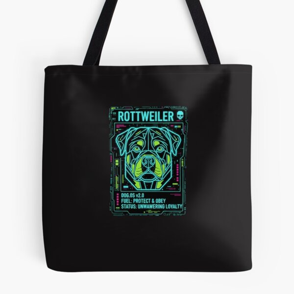 Item preview, Neon Rottweiler - Guardian Spirit Doge OS Retro Cyberpunk  designed and sold by PrimeTime85.