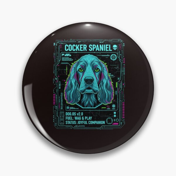 Item preview, Neon Cocker Spaniel - Joyful Companion Doge OS Retro  designed and sold by PrimeTime85.