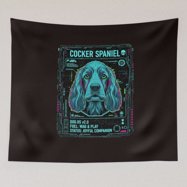 Item preview, Neon Cocker Spaniel - Joyful Companion Doge OS Retro  designed and sold by PrimeTime85.