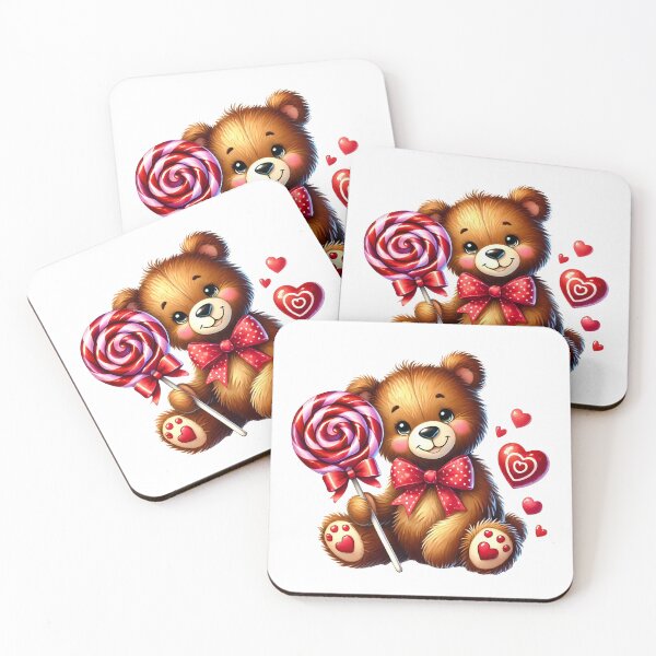 Item preview, Cuddly Valentine Teddy Bear - Love You Heart Plush Art designed and sold by FuzionRaptor.