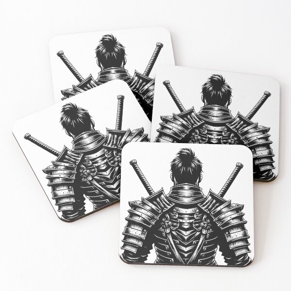 Item preview, Samurai Warrior Armor Back Katana Sword Art designed and sold by DrawDrip.