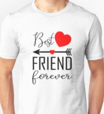 Best friend Forever Left Arrow Slim Fit T-Shirt