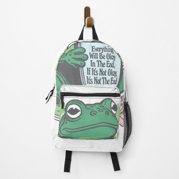 Item preview, Cute Frog Mental Health Quote - Everything Will Be Okay In The End designed and sold by ATLAS TEES.