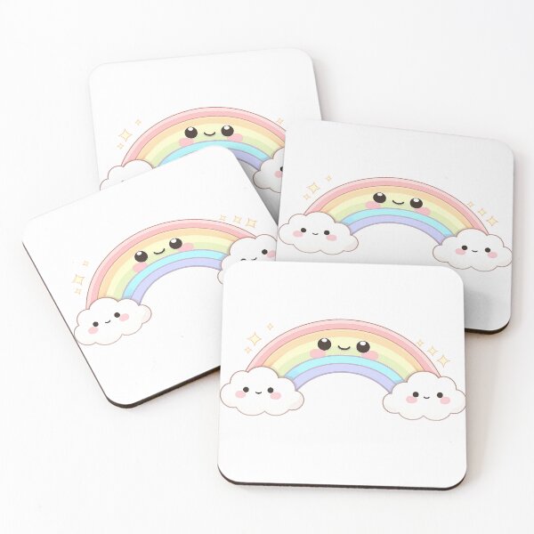 Item preview, Cute Kawaii Rainbow Character Colorful Sky Sticker designed and sold by DesignEG.