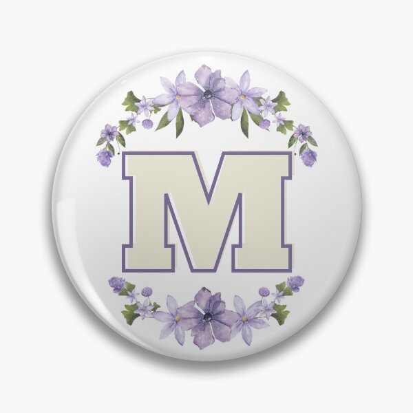 Item preview, Letter M Monogram with Flowers – Elegant Floral Initial Design designed and sold by OmikronStore.