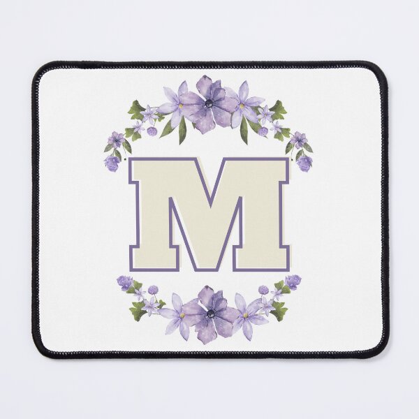 Item preview, Letter M Monogram with Flowers – Elegant Floral Initial Design designed and sold by OmikronStore.