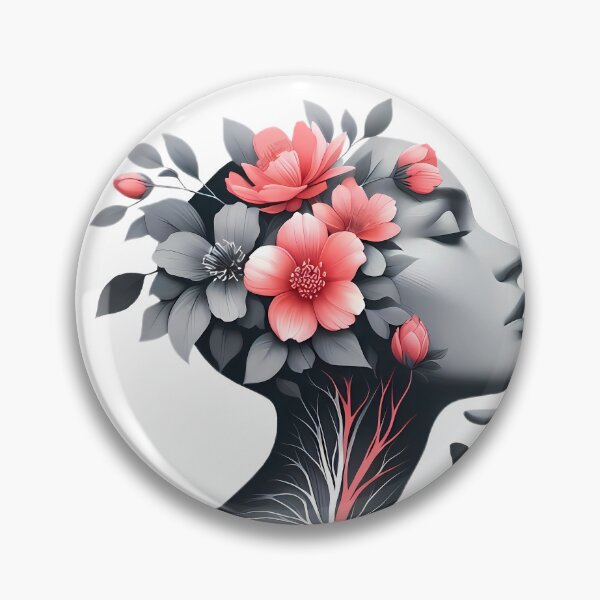 Item preview, Elegant Woman Flowers Growth Mind Beauty Art designed and sold by DrawDrip.