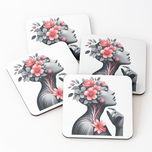 Item preview, Elegant Woman Flowers Growth Mind Beauty Art designed and sold by DrawDrip.