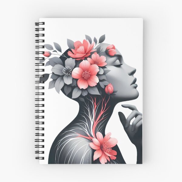 Item preview, Elegant Woman Flowers Growth Mind Beauty Art designed and sold by DrawDrip.