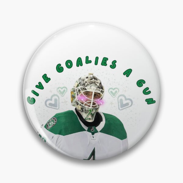 Item preview, Give Goalies a Gun: Jake Oettinger designed and sold by OffsideNewsCo.