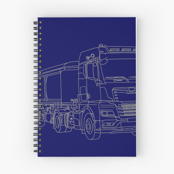 Item preview, Heavy Dump Truck Line Art Illustration with blue background designed and sold by ElceMare.