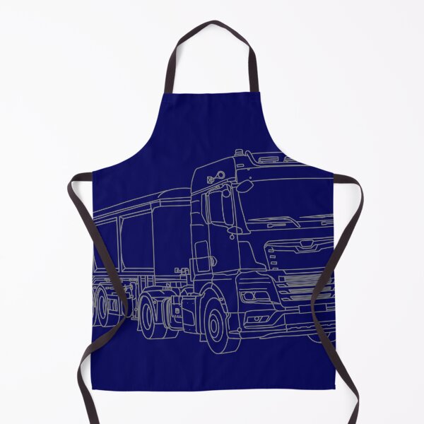 Item preview, Heavy Dump Truck Line Art Illustration with blue background designed and sold by ElceMare.