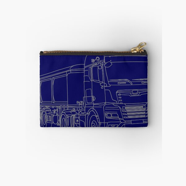 Item preview, Heavy Dump Truck Line Art Illustration with blue background designed and sold by ElceMare.