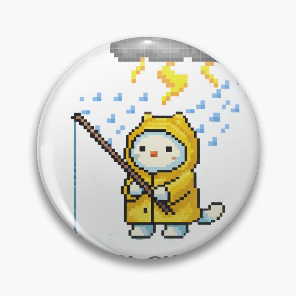 Item preview, I Only Fish On Rainy Days - Cozy Gamer Pixel Art Aesthetic designed and sold by ladymirastudio.