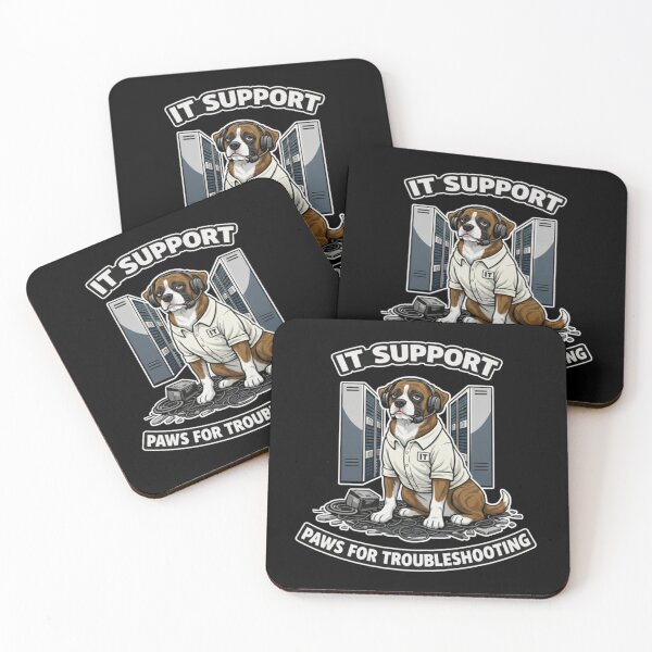 Item preview, Boxer IT Support - Paws for Troubleshooting Funny Boxer Dog IT Gift designed and sold by Pulse & Paws | Pop Culture Tees and Stickers.