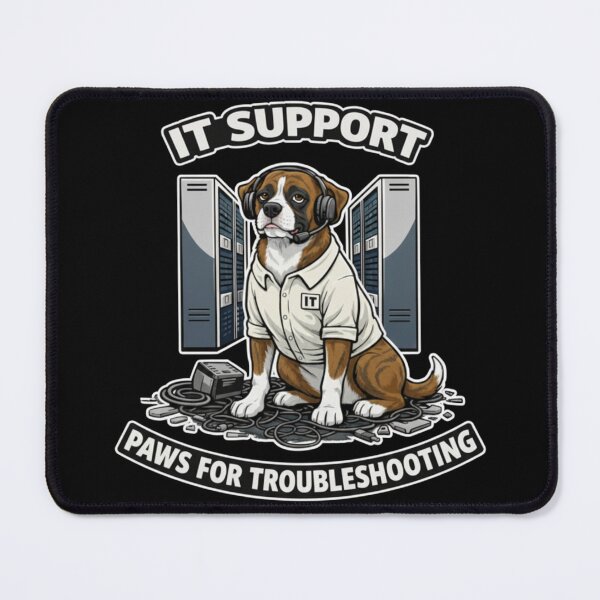 Item preview, Boxer IT Support - Paws for Troubleshooting Funny Boxer Dog IT Gift designed and sold by Pulse & Paws | Pop Culture Tees and Stickers.