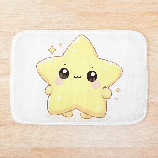Aperçu de l'œuvre Autocollant céleste scintillant représentant un personnage étoile kawaii mignon créée et vendue par DesignEG.