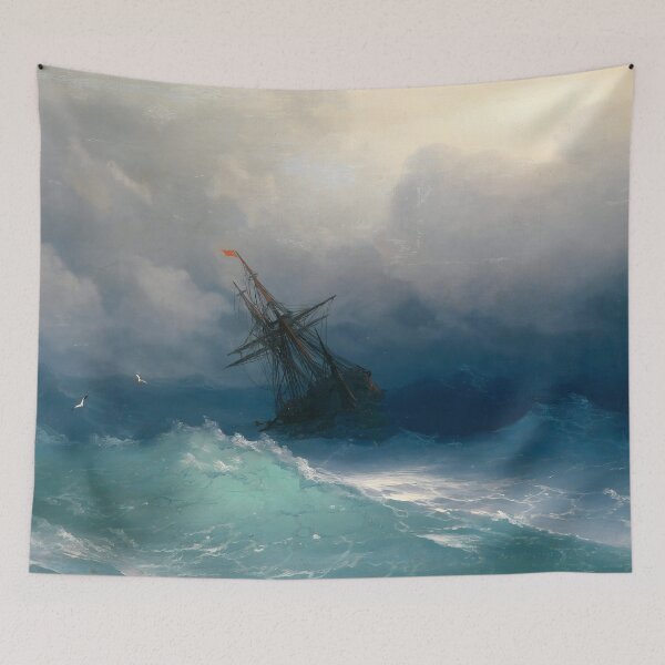 Artikelvorschau, Ivan Aivazovsky – Schiff auf stürmischer See entworfen und verkauft von Jon-Baran.