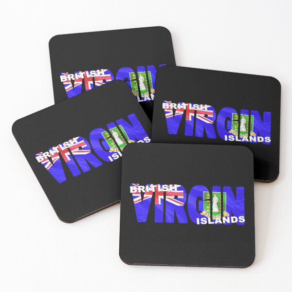 Item preview, BRITISH VIRGIN ISLANDS - Flag Flying in Wind cut to Letters Souvenir Sticker Shirt designed and sold by Adam Gormley.