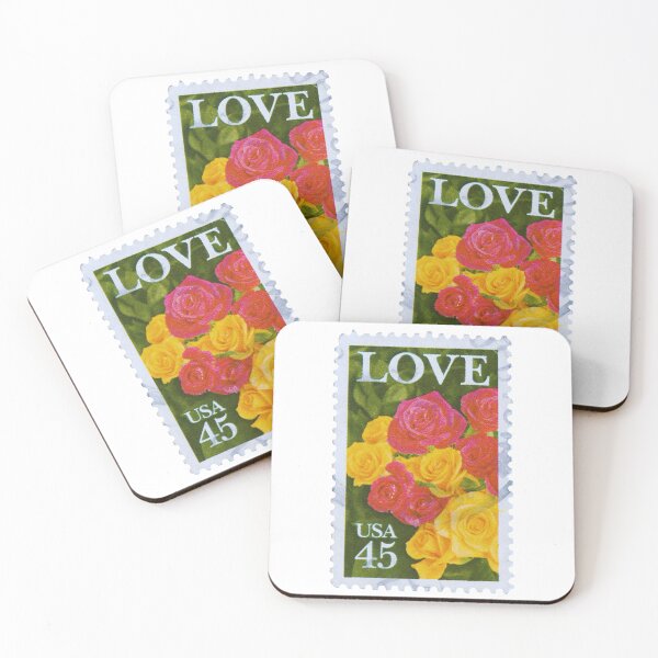 Item preview, Vintage Love in Bloom A Romantic Flowers Postage Stamp designed and sold by NOMADIC ART.